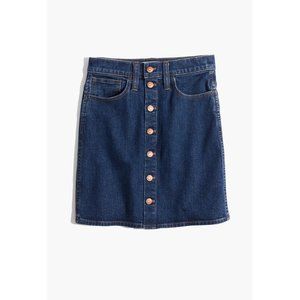 Madewell Button-Front Denim Skirt in Arroyo Wash